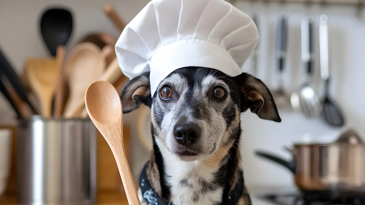 Hund in der Küche